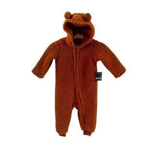 Ok!e Dokie Faux Fur Brown Onesie size 9 months